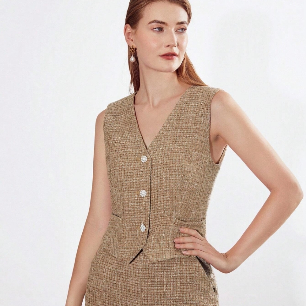 *BIG SALE* NWT MOTF Tweed Vest